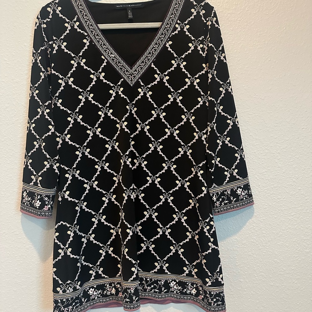 White House Black Market Elegant Black Dress